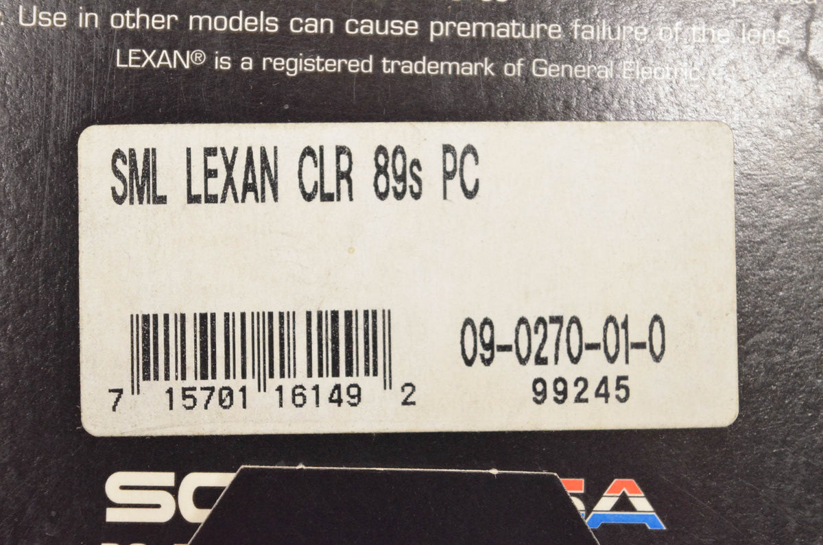Scott USA 09-0270-01-0 Small Lexan Clear 89s Clear Replacement Lens NOS