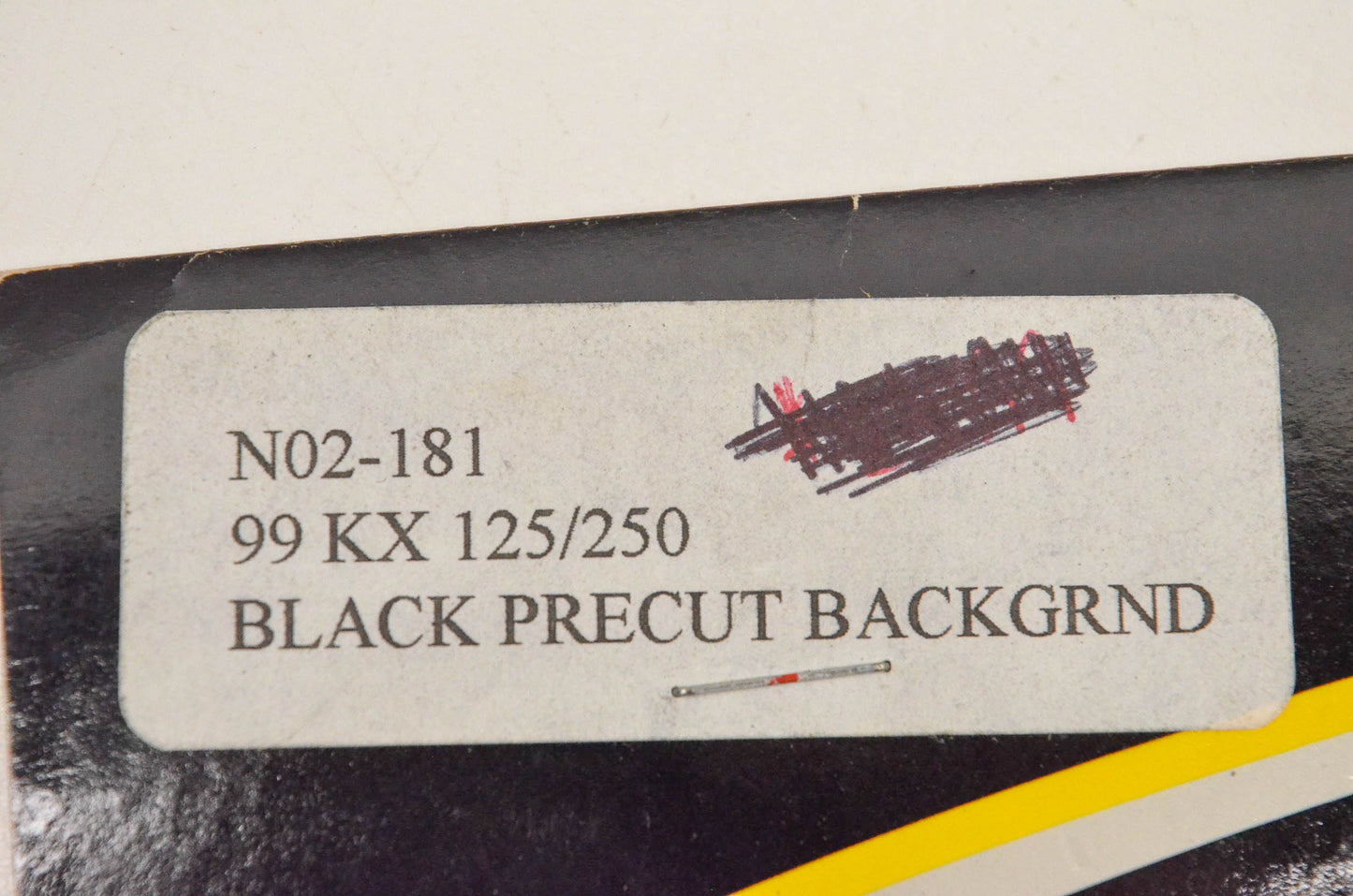 N-Style N02-181 Pre Cut Number Plate Background Black NOS