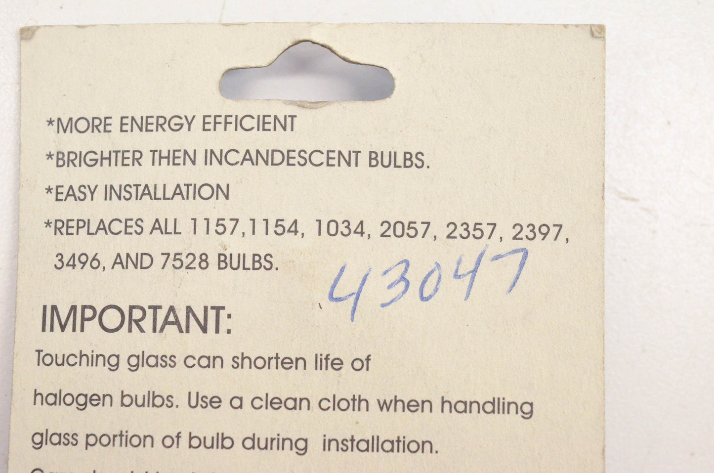 Super Spots 43047, 11571154 55W/10W Halogen Rear Brake/Tail Lamp Replacement Bulb NOS