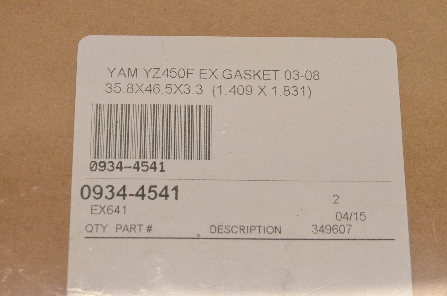Cometic 0934-4541 Gasket NOS