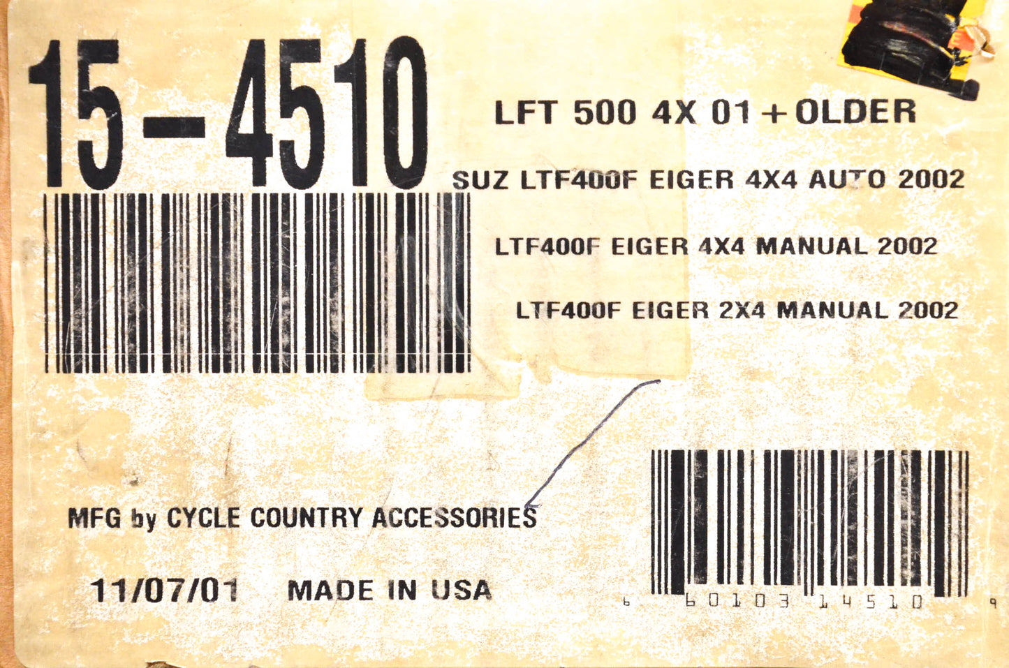 Cycle Country 15-4510 Plow Mounting Kit NOS