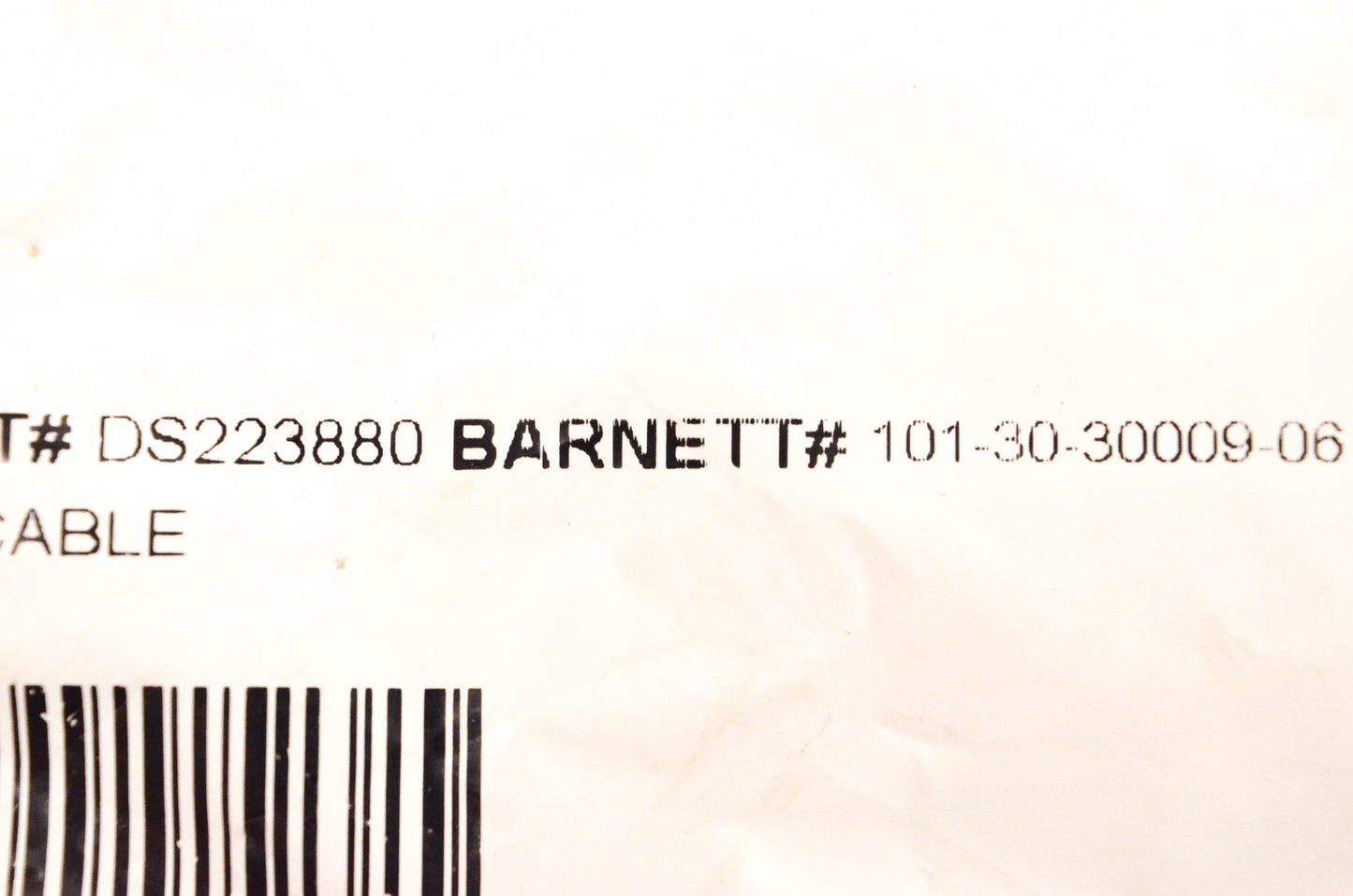 Barnett 101-30-30009-06, DS223880 Throttle Cable NOS