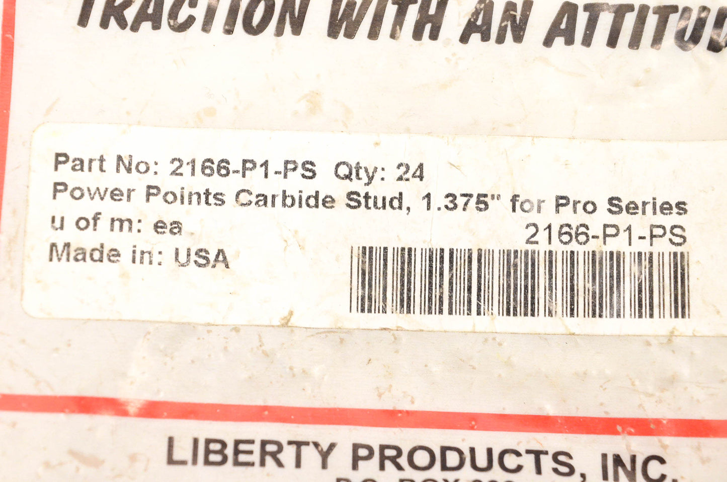 Stud Boy 2166-P1-PS, 18-33035 Carbide Stud Power Points Qty 24 NOS