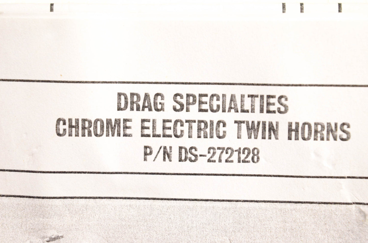 Drag Specialties DS-272128 Chrome Electric Twin Horn Kit NOS