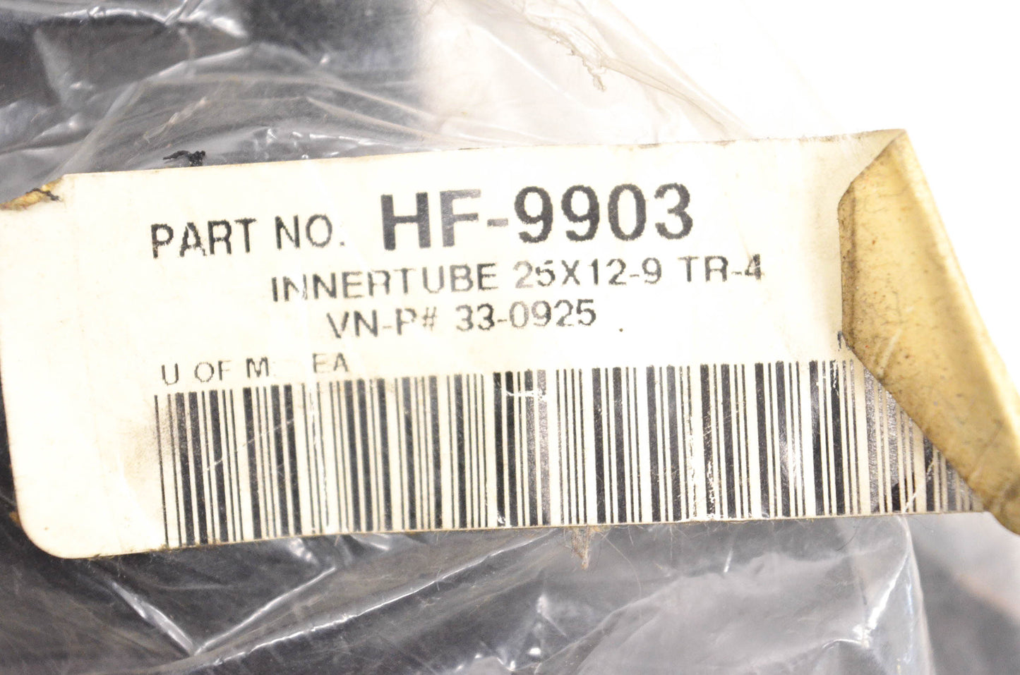 HFR HF-9903, 33-0925, 918209 25x12.00-9 / 25x13.50-9 Tire Inner Tube NOS