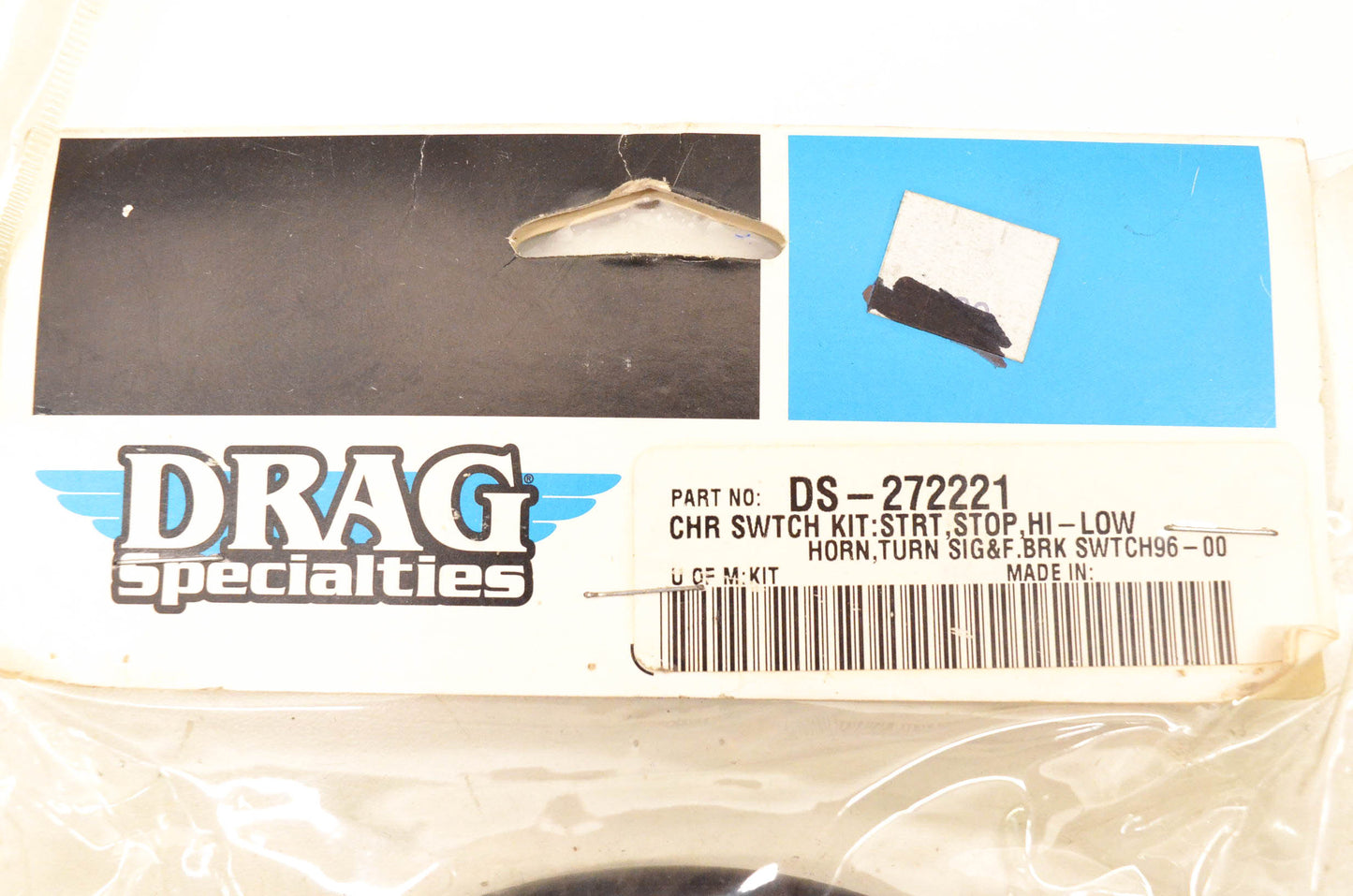Drag Specialties DS-272221 Chrome Switch Kit NOS