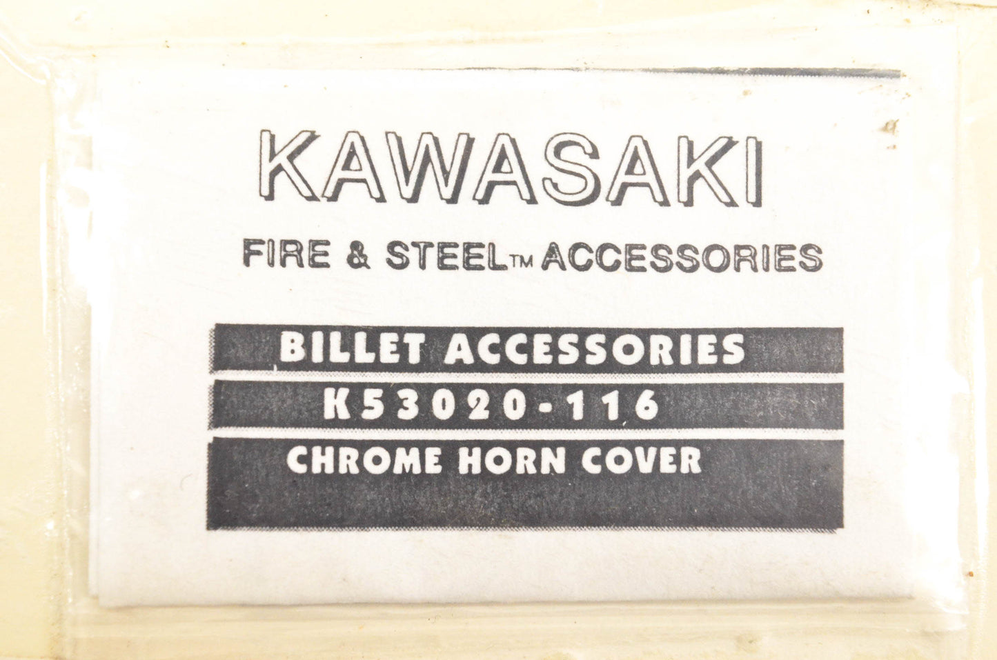 New OEM Kawasaki K53020-116 Billet Chrome Horn Cover NOS