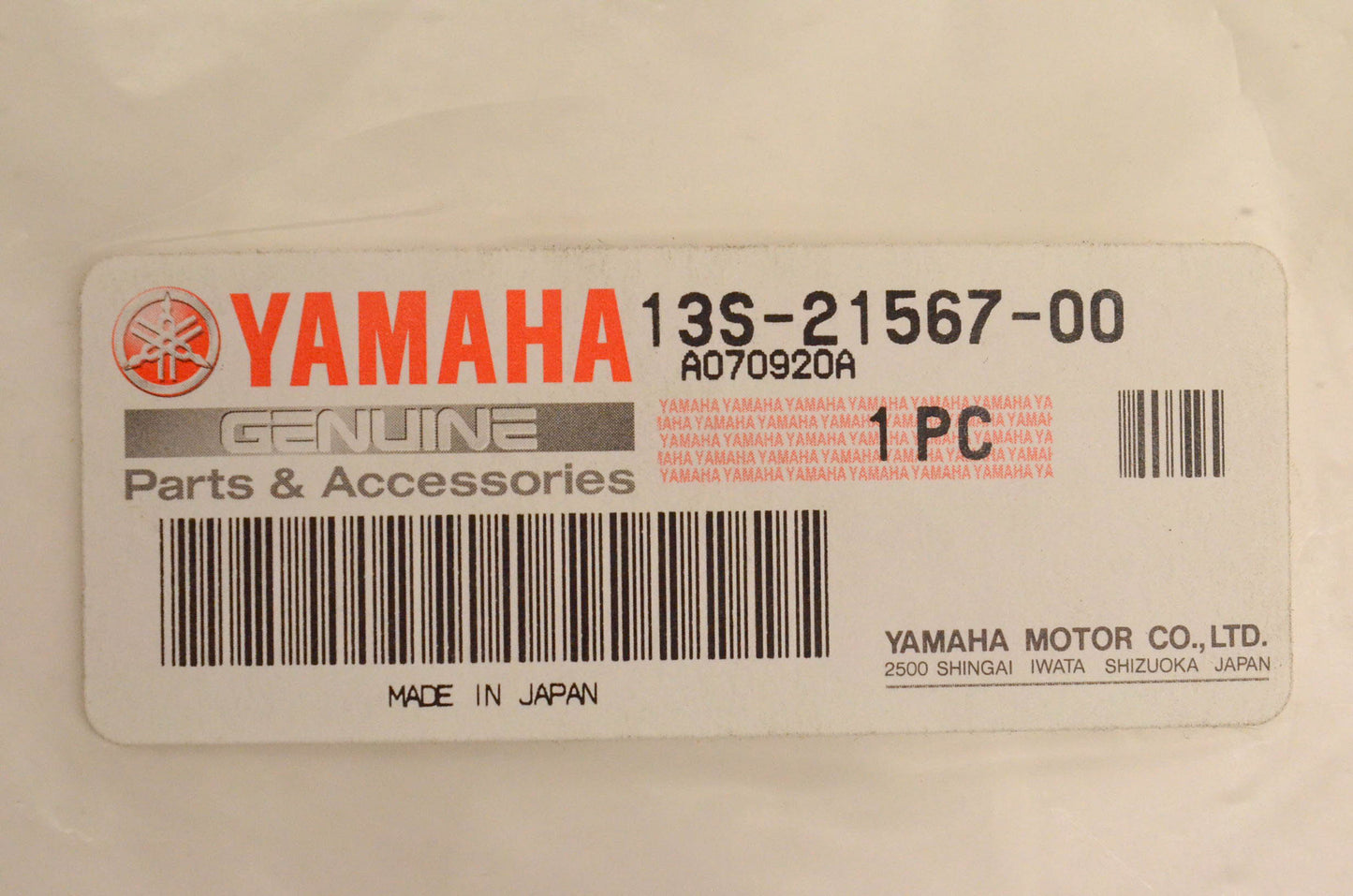 New OEM Yamaha 13S-21567-00-00 Tape NOS