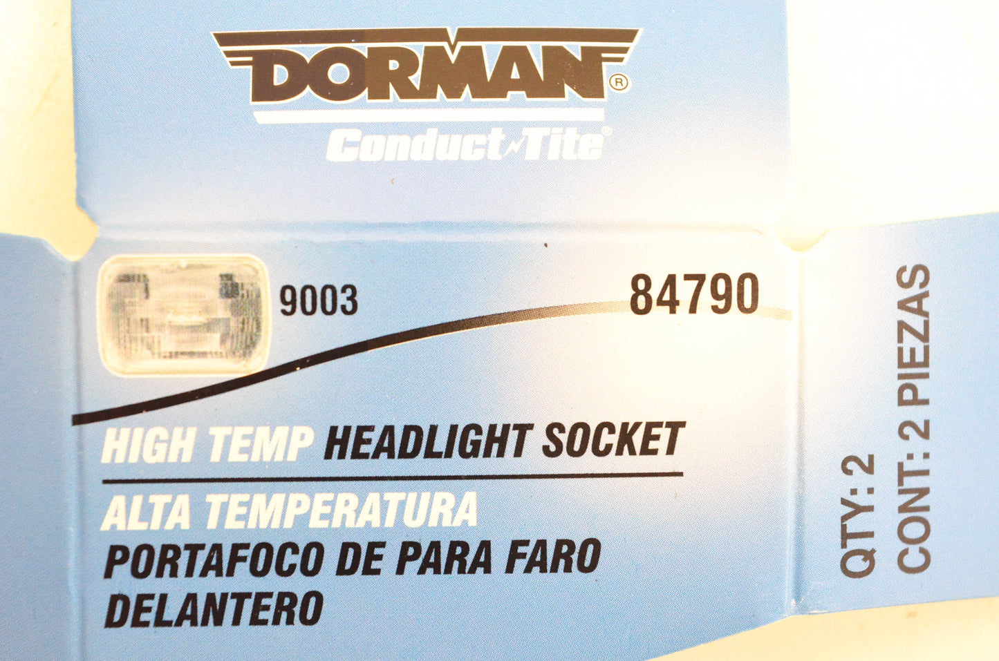 Dorman 84790 High Temp Headlight Sockets Qty 2 NOS