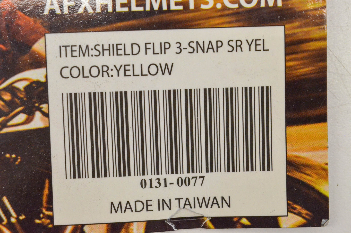 AFX 0131-0077 Vintage Open Face Shield Yellow NOS