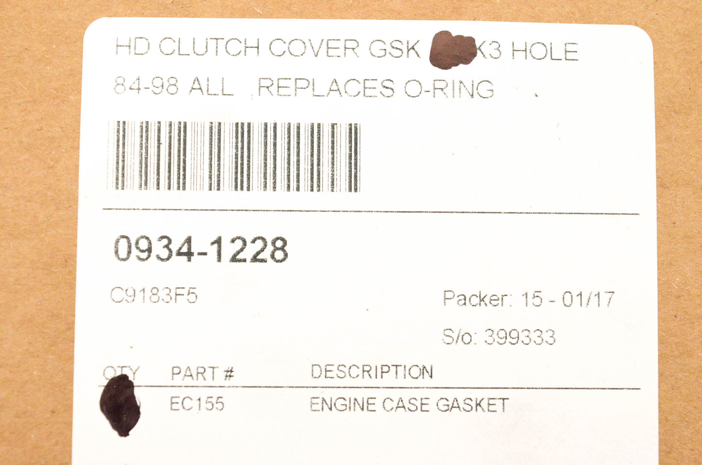 Cometic 0934-1228 Engine Case Gasket NOS