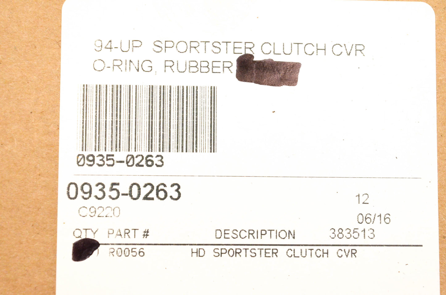 Cometic 0935-0263 Rubber O Ring NOS