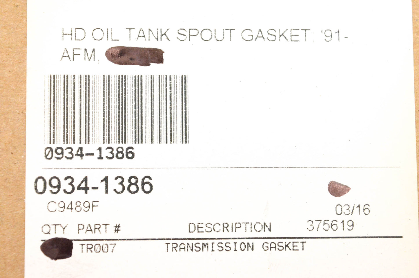Cometic 0934-1386 Transmission Gasket NOS
