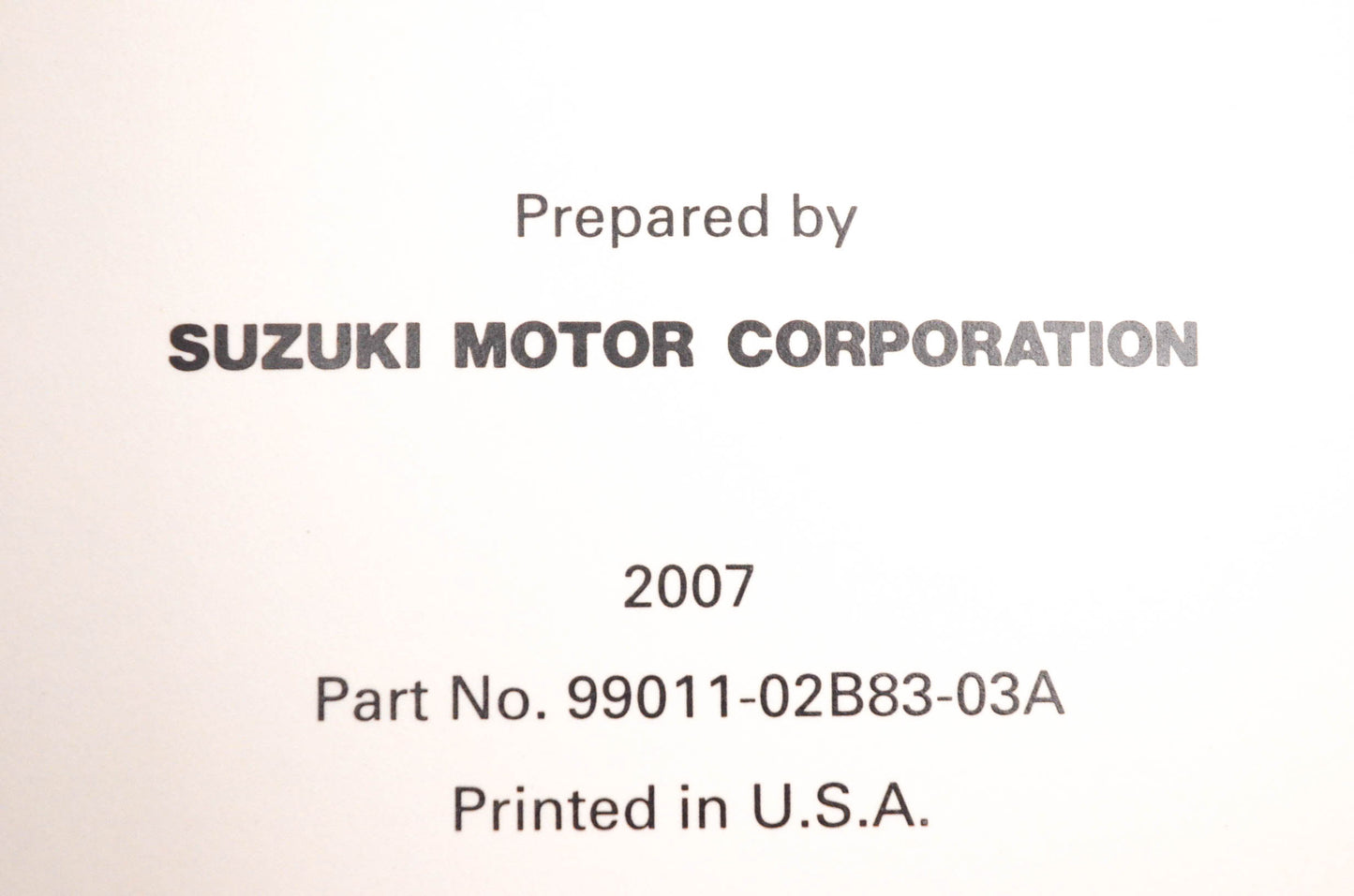 OEM Suzuki 99011-02B83-03A RM85/L Owner's Service Manual