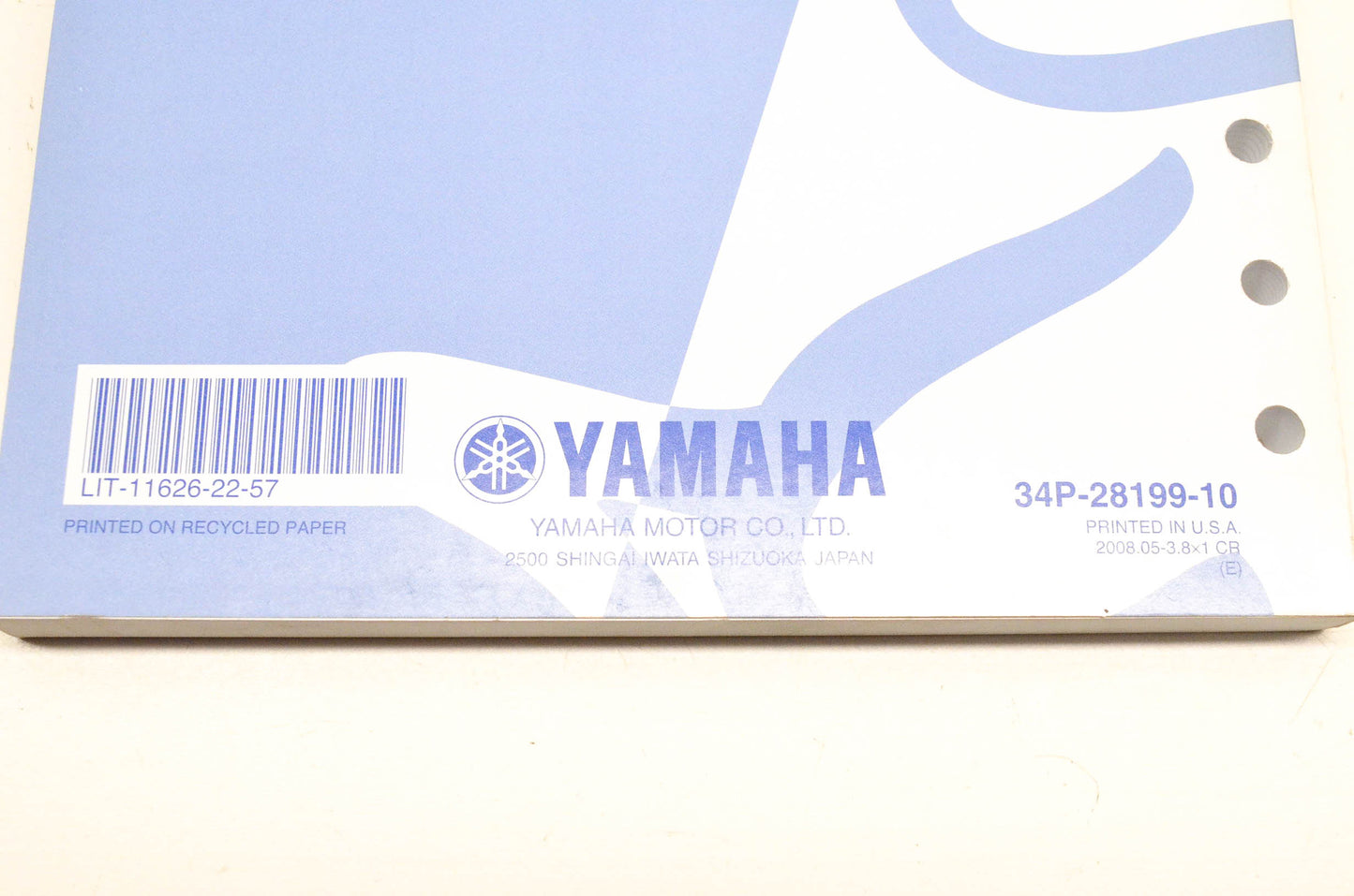 OEM Yamaha LIT-11626-22-57 2009 YZ450FY Owner's Service Manual