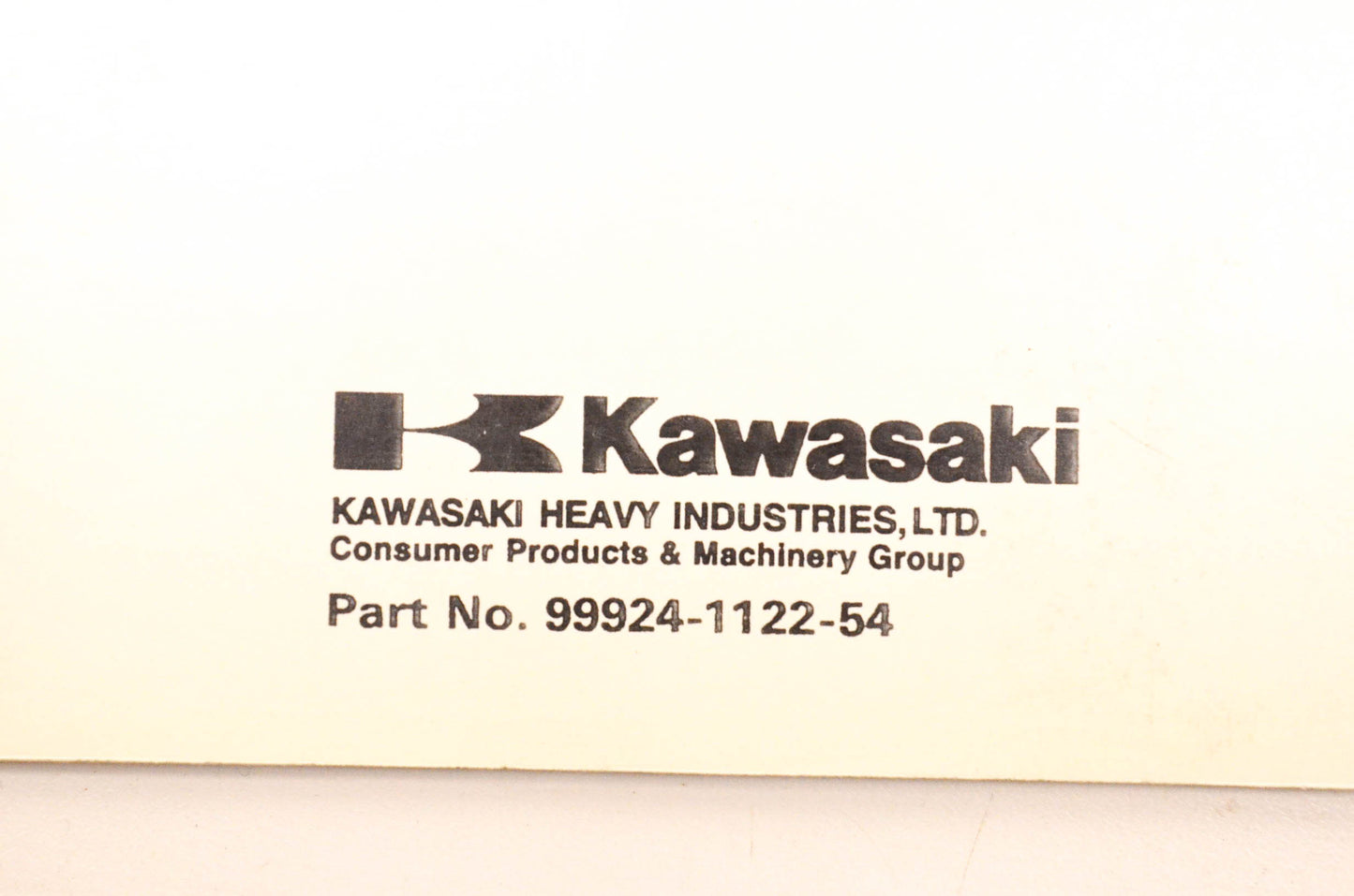 OEM Kawasaki 99924-1122-54 TS Jet Ski Service Manual Supplement