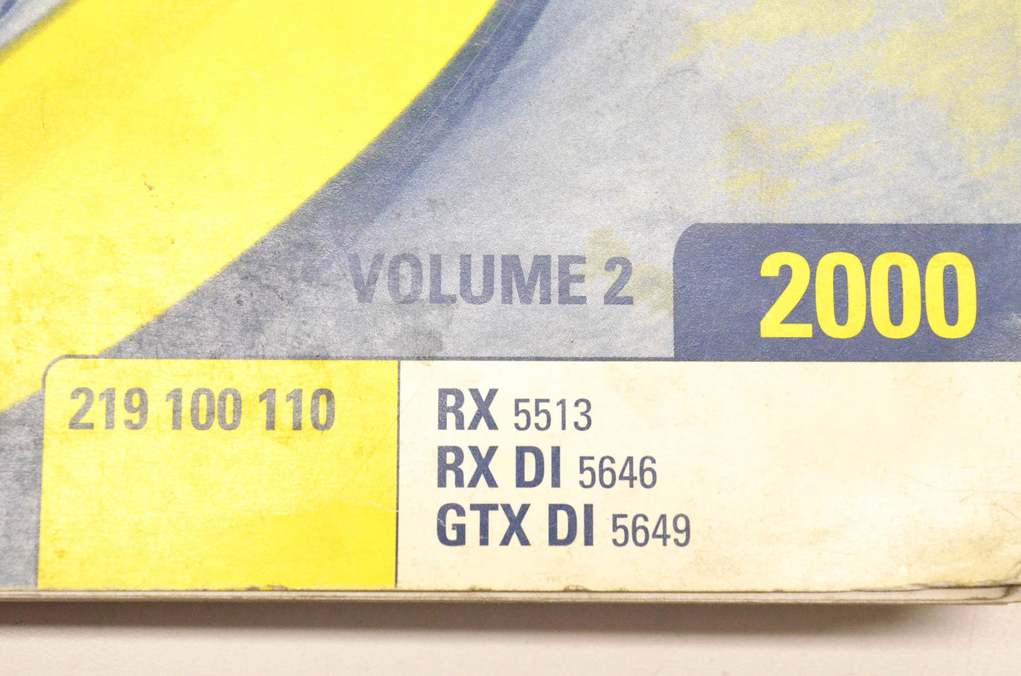 Sea Doo 219100110 2000 Volume 2 Shop Manual