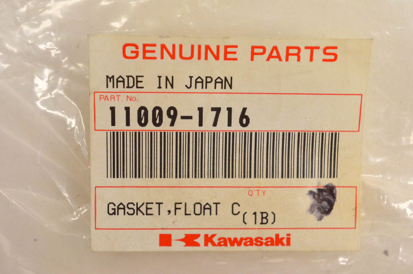 New OEM Kawasaki 11009-1716 Float Chamber Gasket NOS