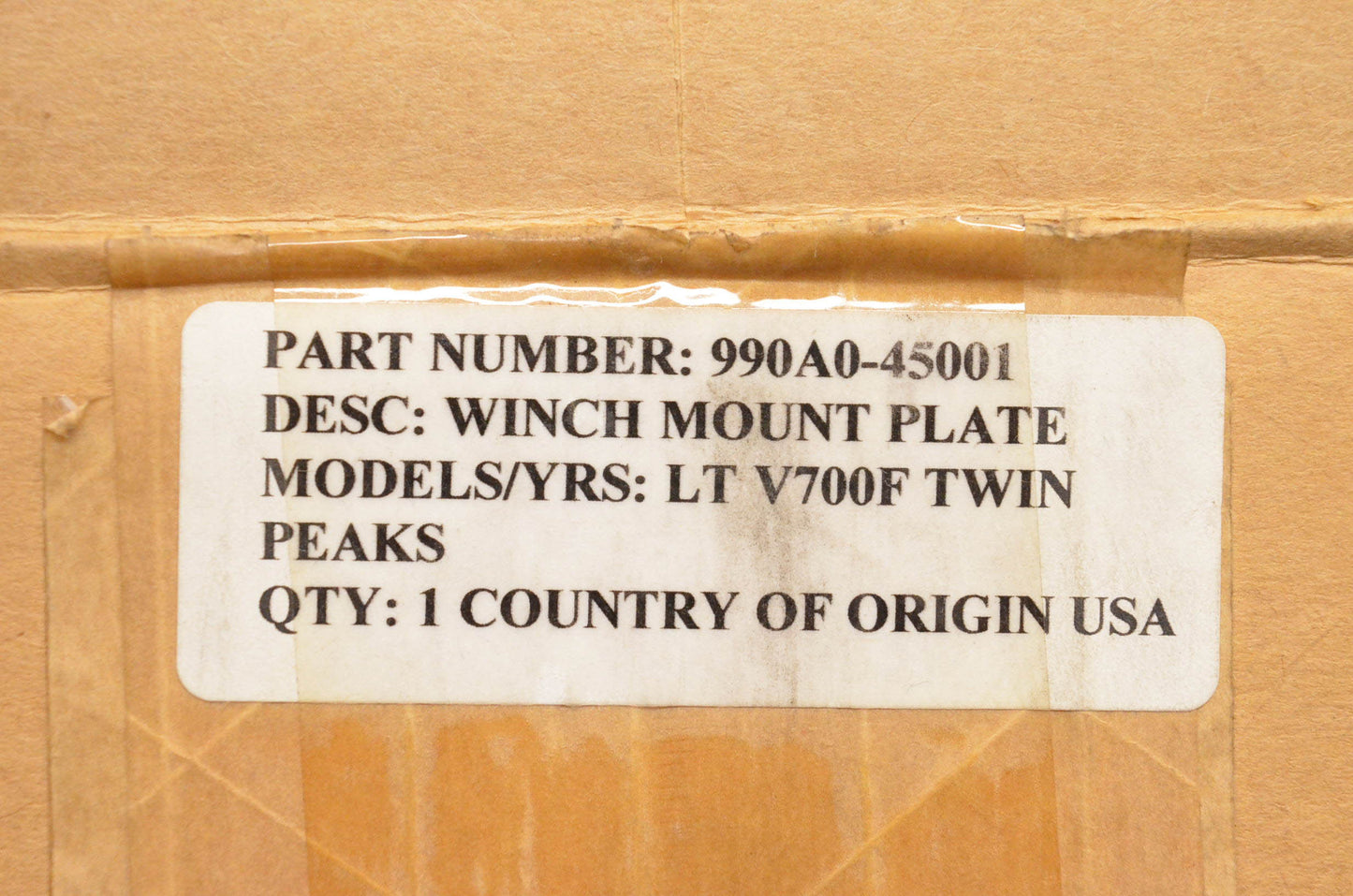 New OEM Suzuki 990A0-45001 Winch Mount Plate Kit NOS
