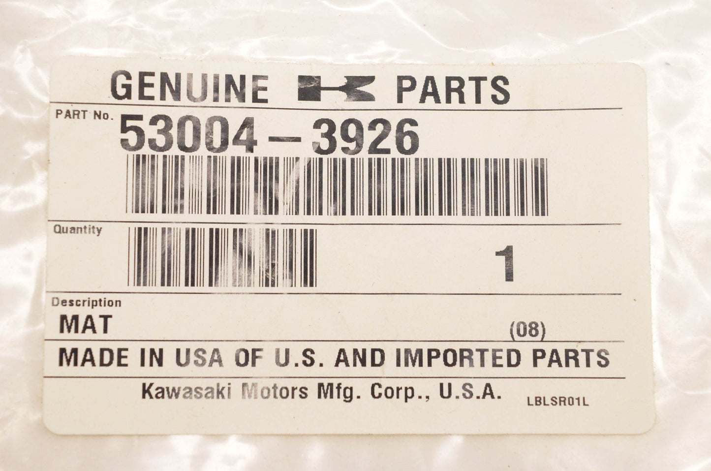 New OEM Kawasaki 53004-3926 Rear Right Deck Mat NOS