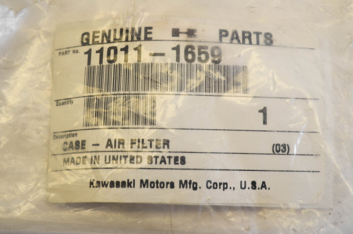 New OEM Kawasaki 11011-1659 Air Filter Case NOS