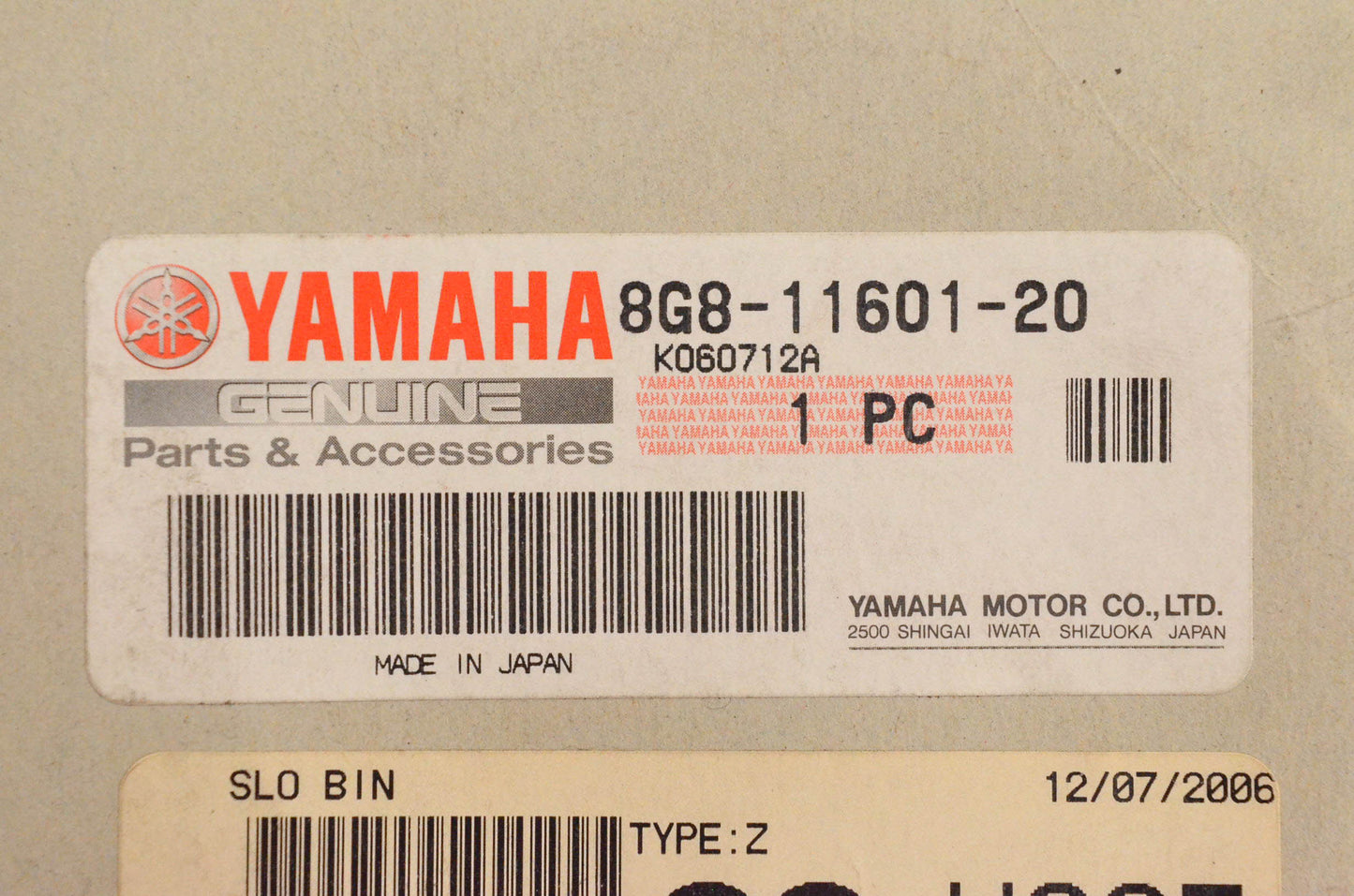 New OEM Yamaha 8G8-11601-20-00 Piston Ring Kit NOS