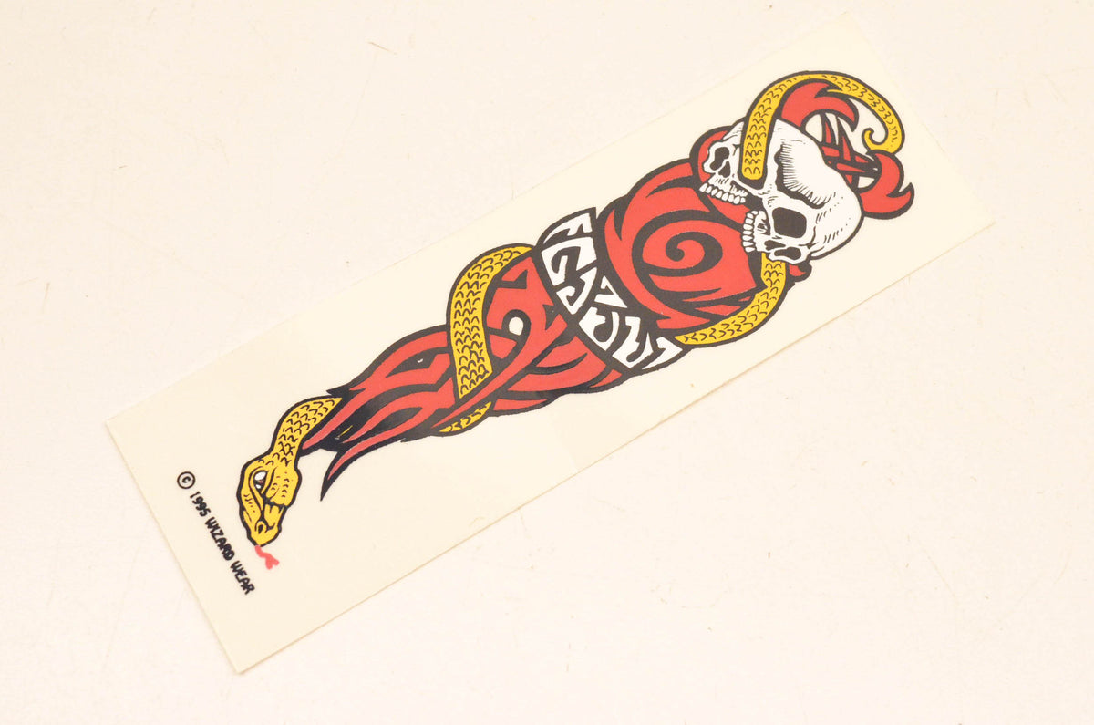 Wizard Wear Skull And Snake Tribal Decal 2"x6". NOS