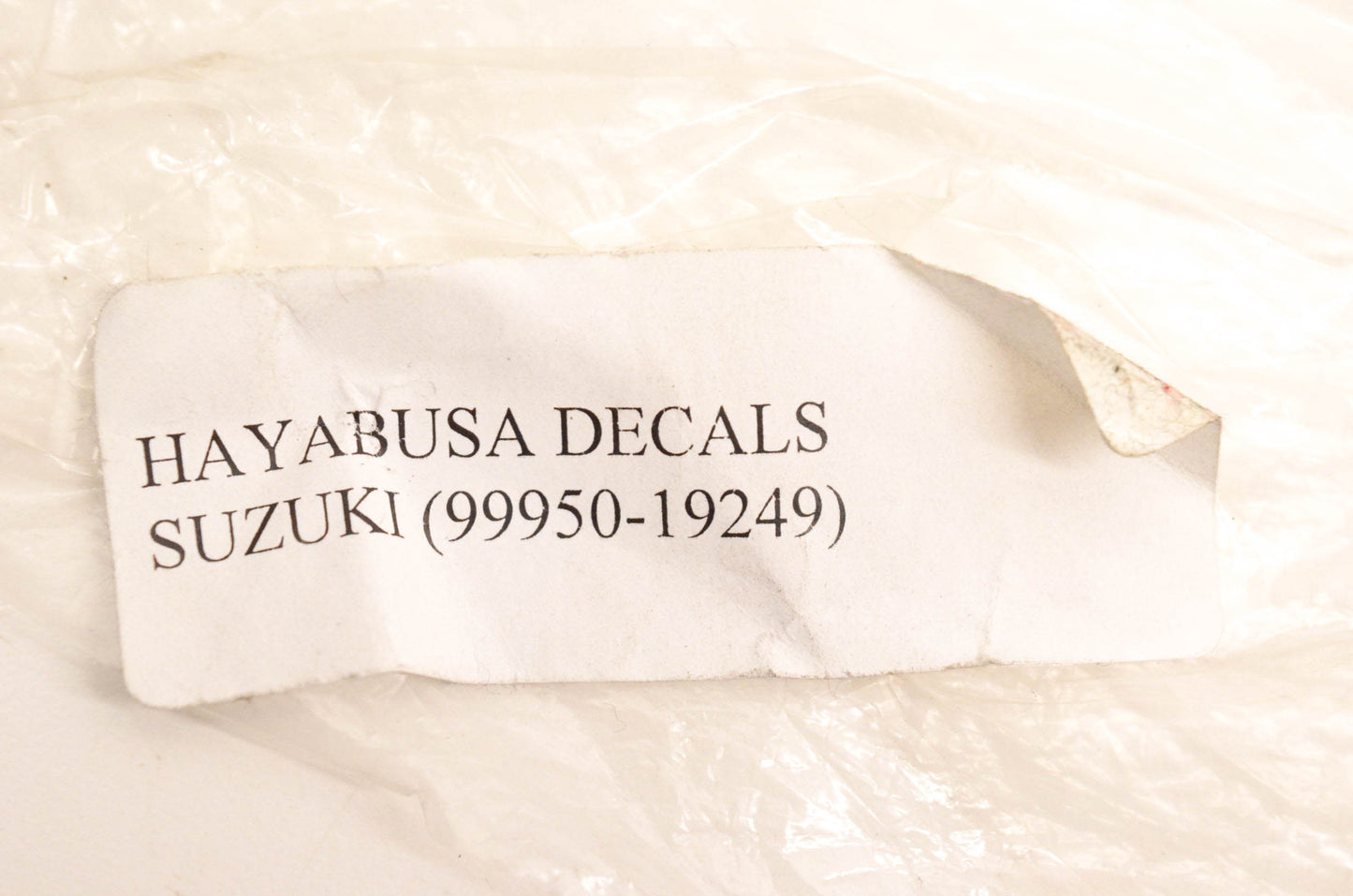 New OEM Suzuki 99950-19249 Hayabusa Japanese Symbol Decal Approx. Size 9"x5" NOS