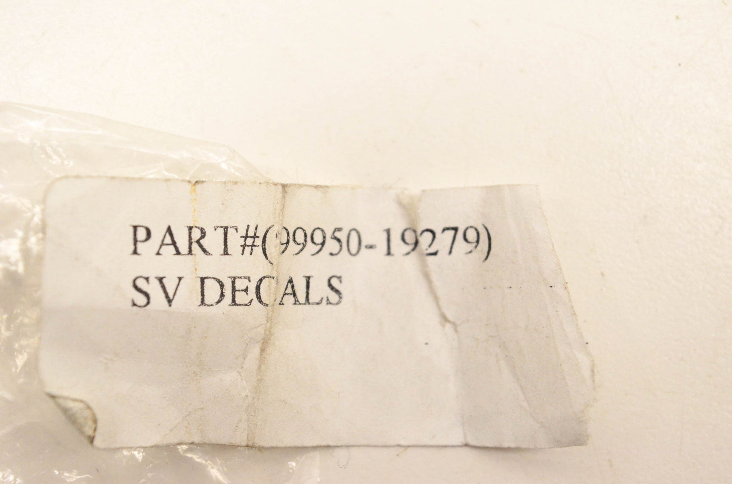 New OEM Suzuki 99950-19279 SV Decal 8"x4". NOS