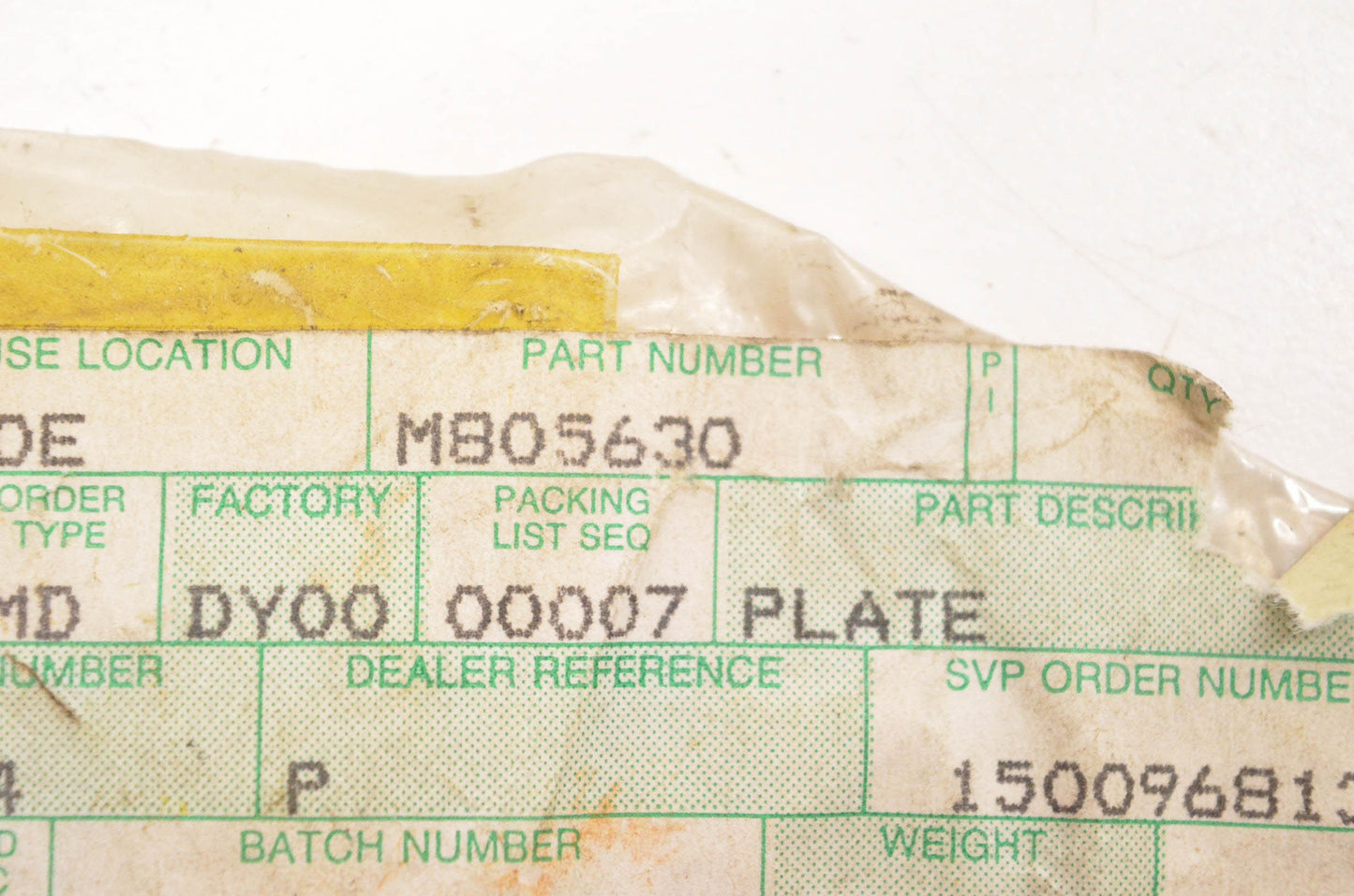 New OEM John Deere M805630 Plate NOS