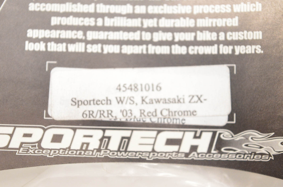 Sportech 45481016 Red Chrome Windscreen NOS