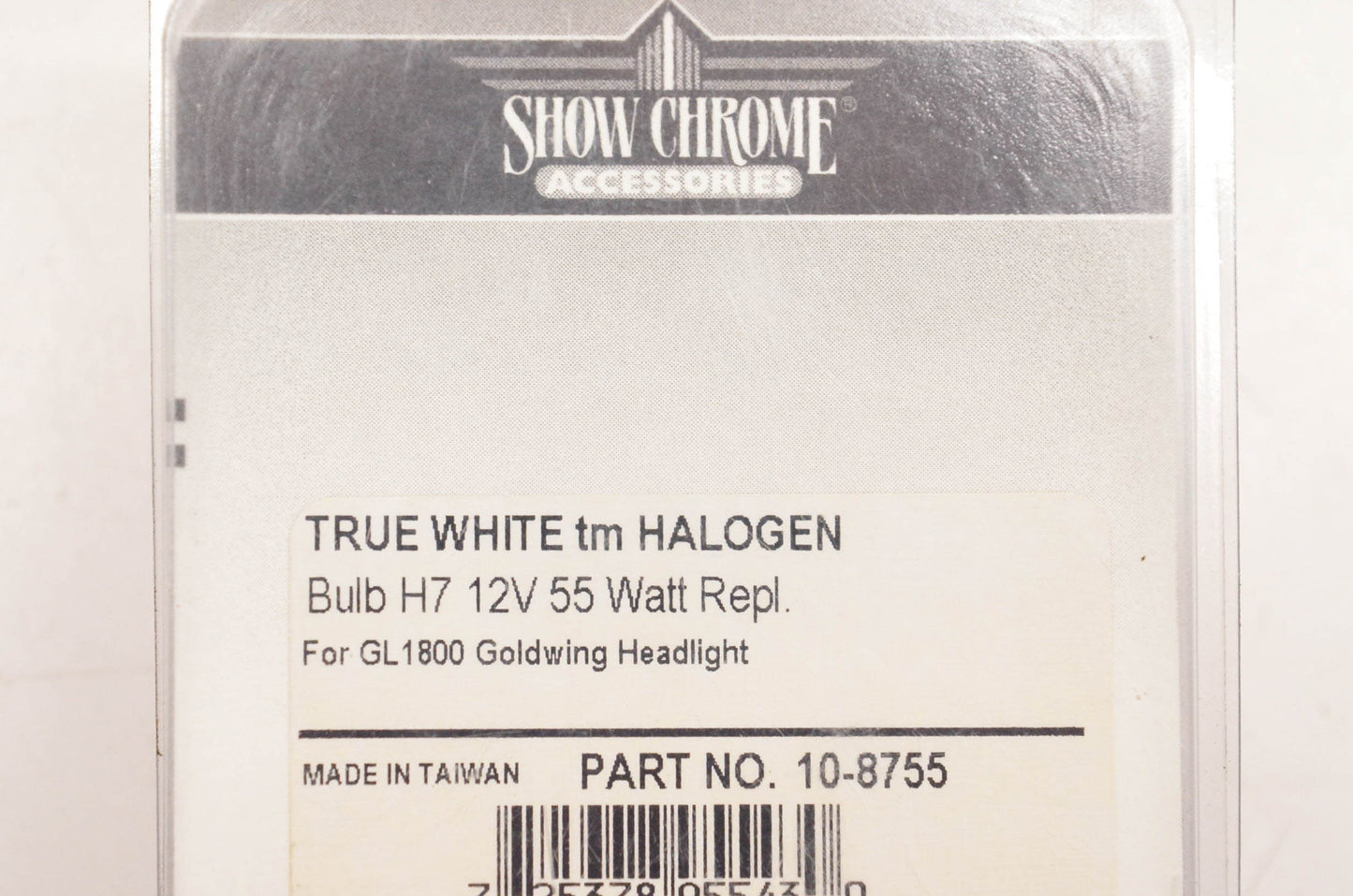 Show Chrome 10-8755 True White H7 12V 55W Halogen Bulb NOS