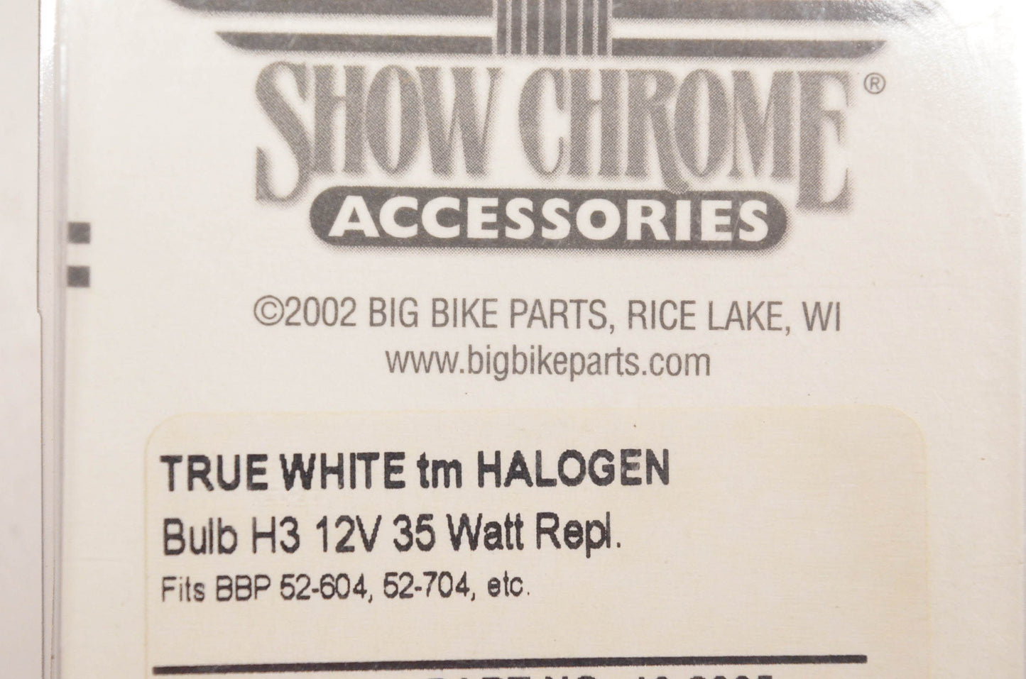 Show Chrome 10-8335 True White H3 12V 35W Halogen Bulb NOS