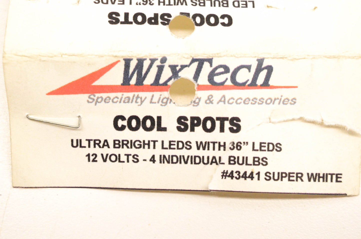 Wixtech 43441 Cool Spots Ultra Bright LED With 36" Lead Bulbs Qty 4 NOS