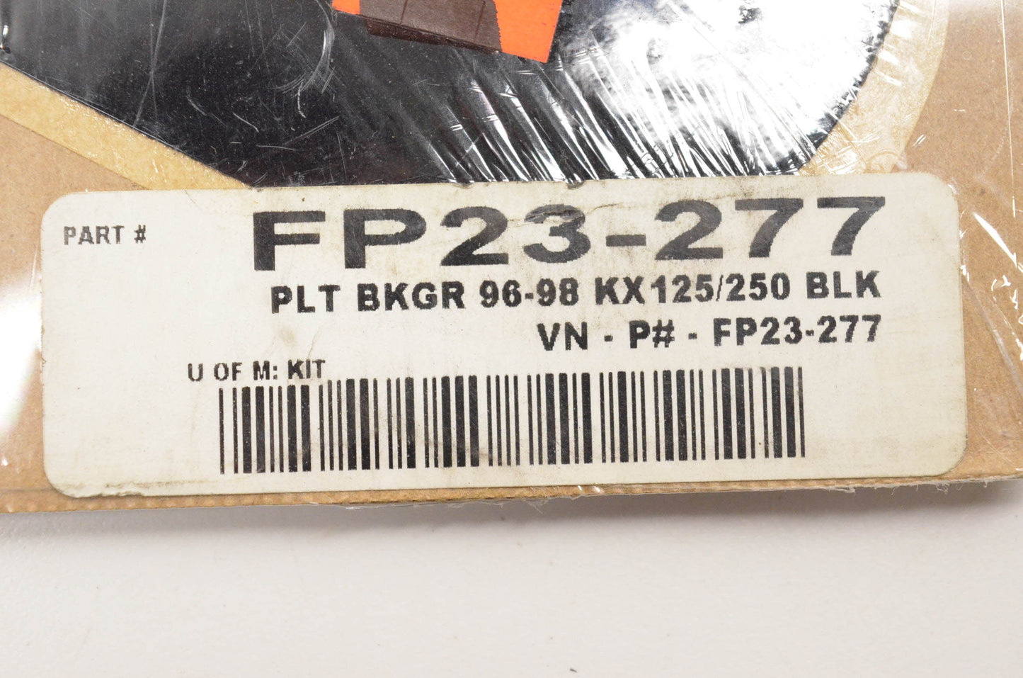 Factory Concepts FP23-277 Pre Cut Number Plate Black Background Kit NOS