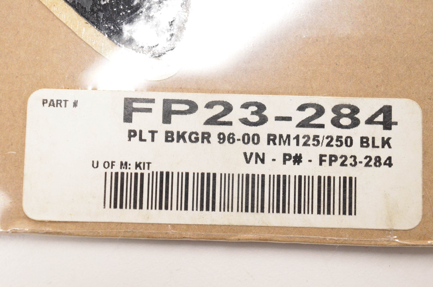 Factory Concepts FP23-284 Pre Cut Number Plate Black Background Kit NOS
