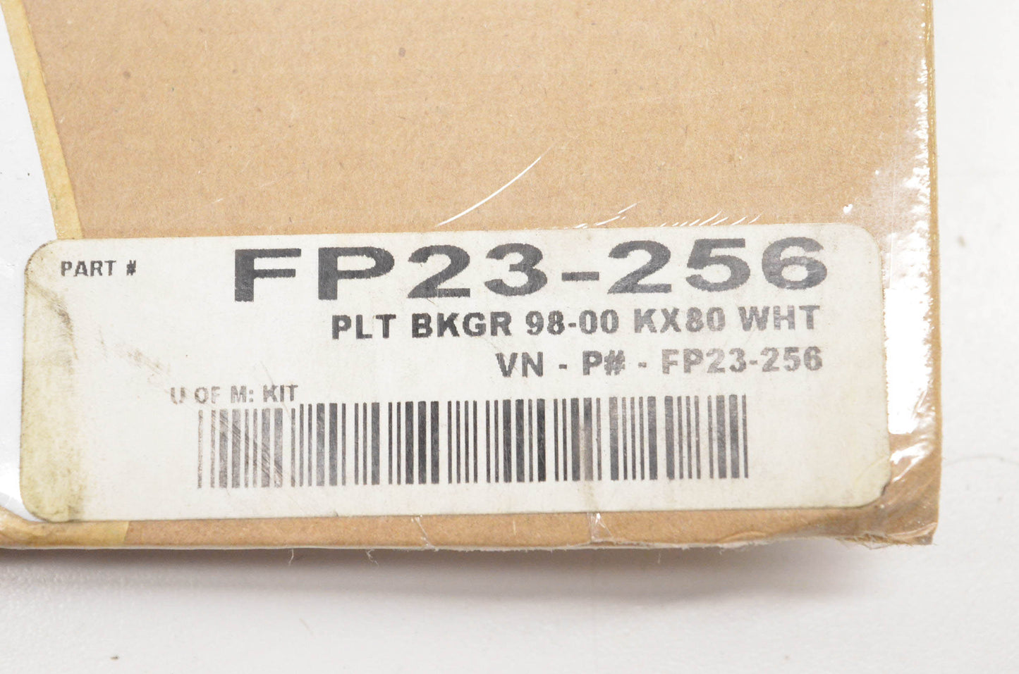 Factory Concepts FP23-256 Pre Cut Number Plate White Background Kit NOS