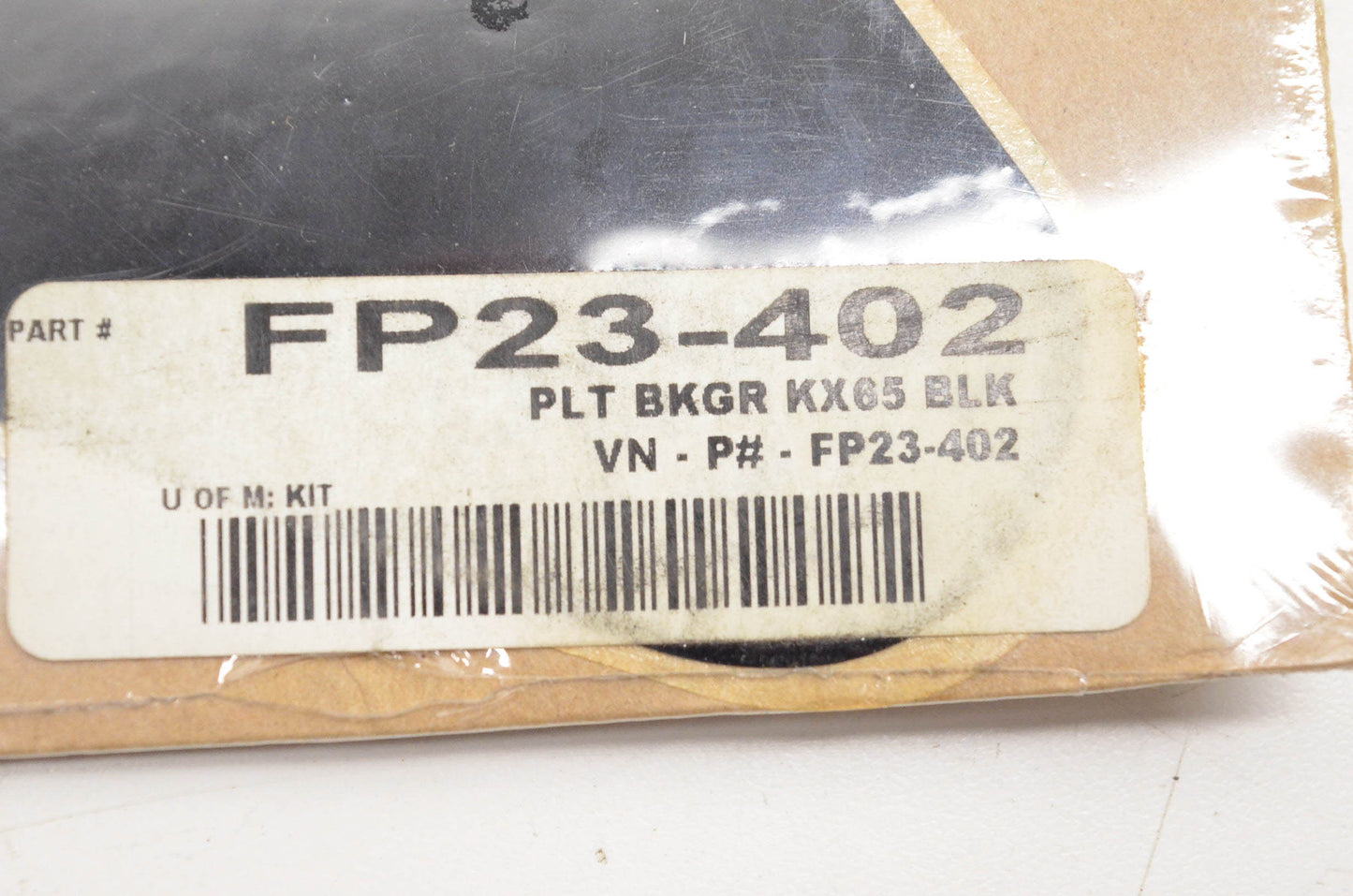 Factory Concepts FP23-402 Pre Cut Number Plate Black Background Kit NOS