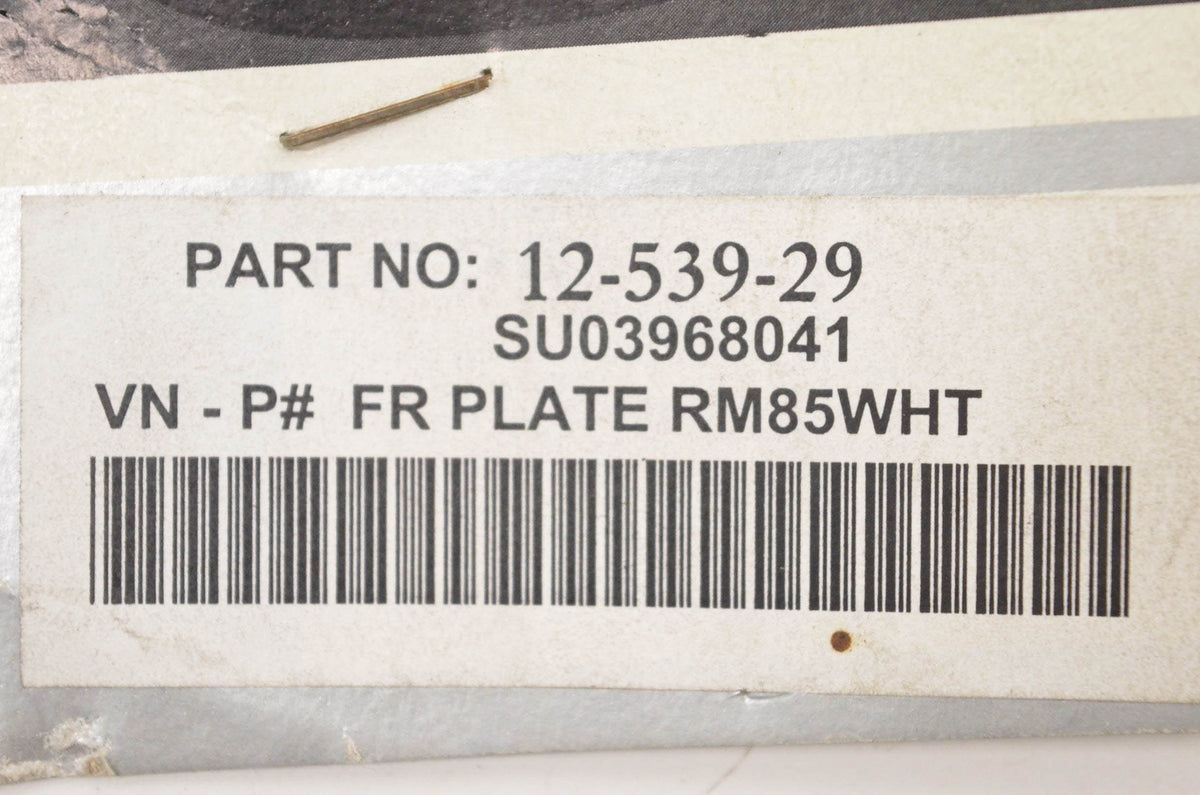 UFO Plast 12-539-29, SU03968041 Front White Number Plate NOS