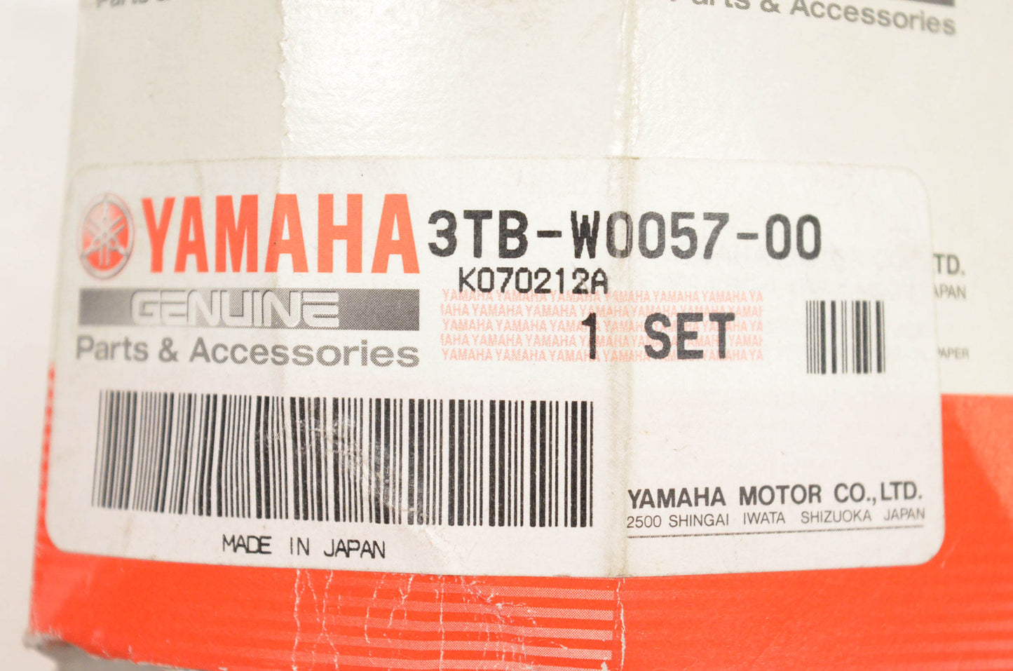 New OEM Yamaha 3TB-W0057-00-00 Piston Kit NOS