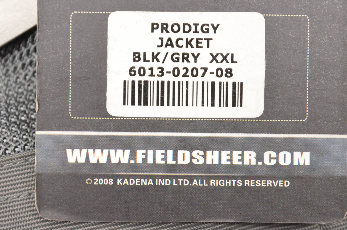 Fieldsheer 6013-0207-08 Prodigy Black Grey XXL Motorcycle Jacket NOS