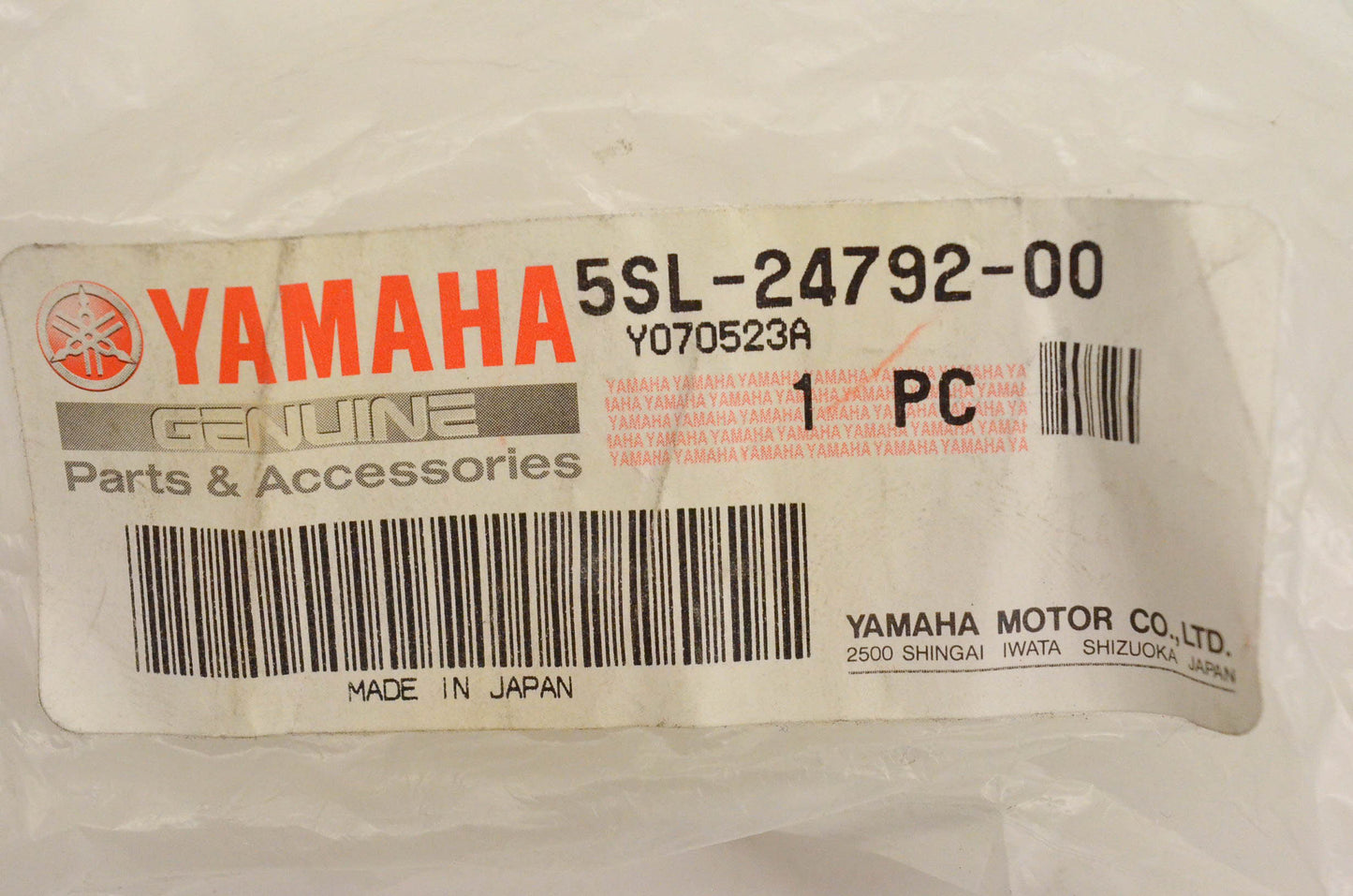 New OEM Yamaha 5SL-24792-00-00 Plate NOS