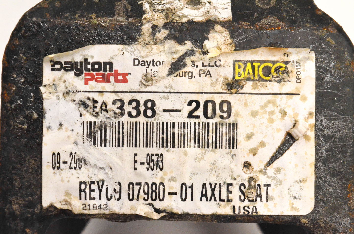 Dayton Parts Batco 338-209, 0798001 Seat Axle NOS