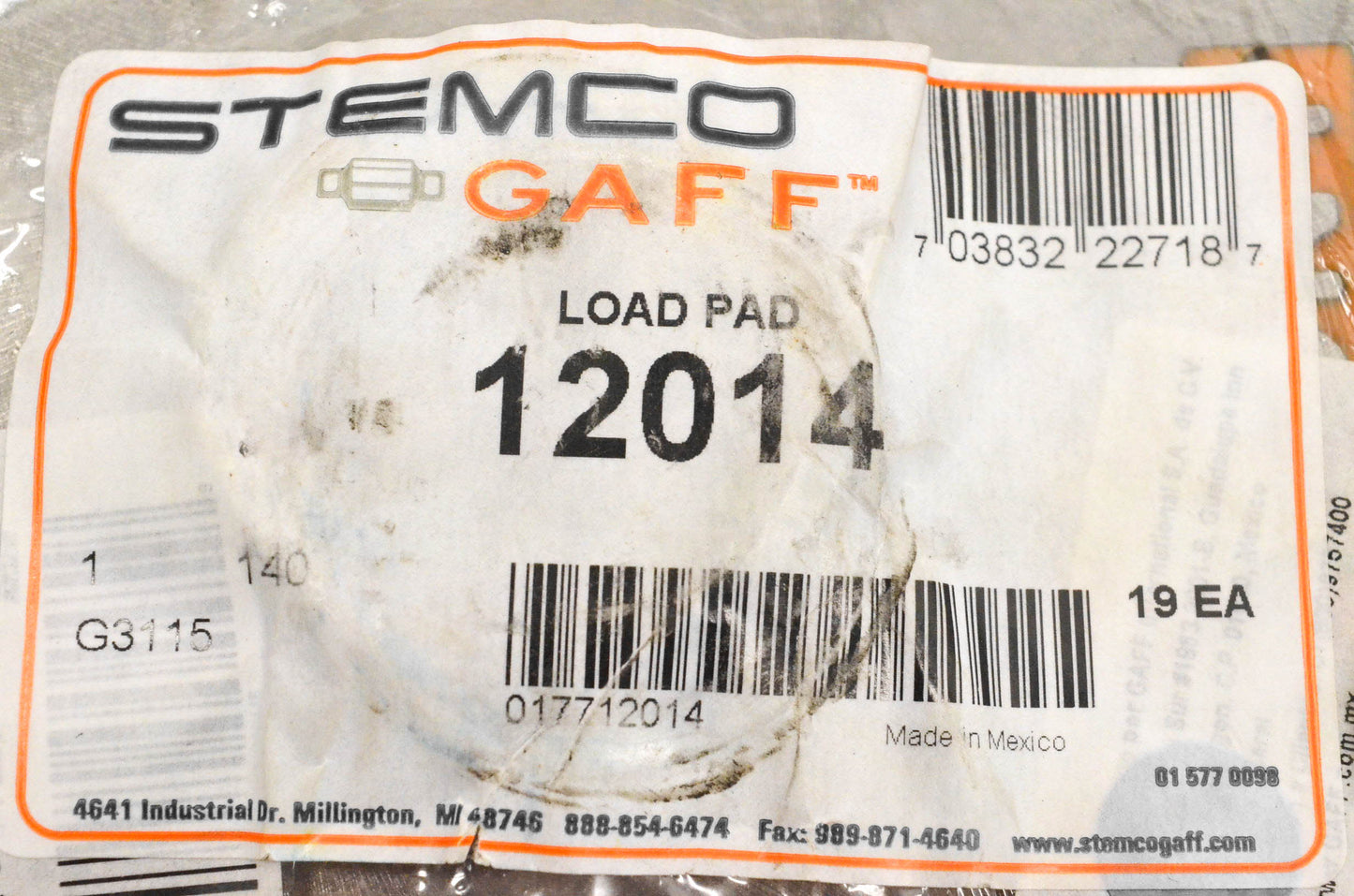 Stemco Gaff 12014 Load Pad NOS