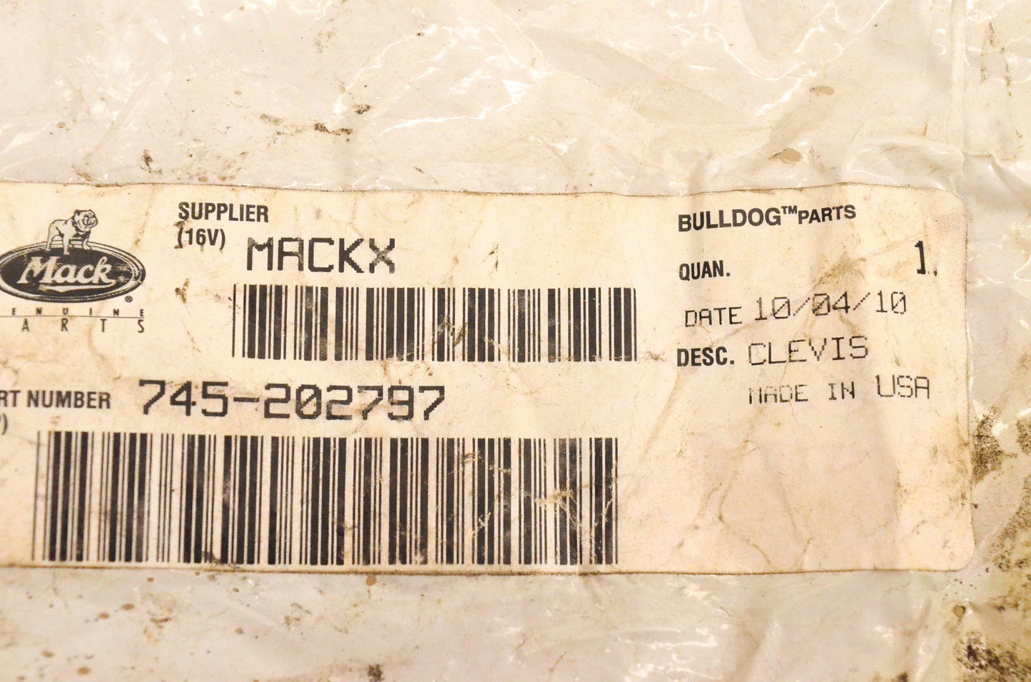 Mack 745-202797 Clevis NOS