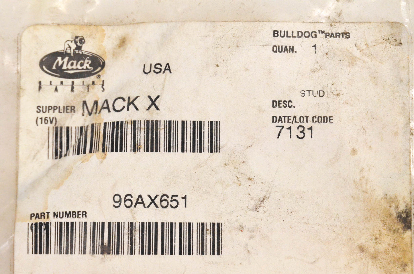 Mack 96AX651 Stud NOS