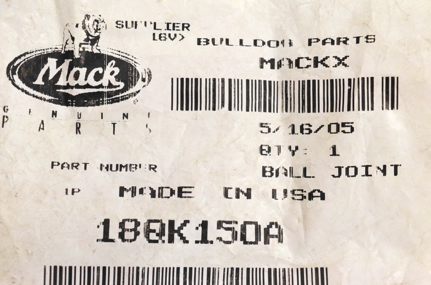 Mack 18QK150A Ball Joint NOS