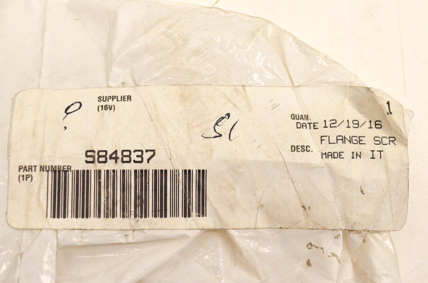 Volvo 984837 Flange Screw NOS