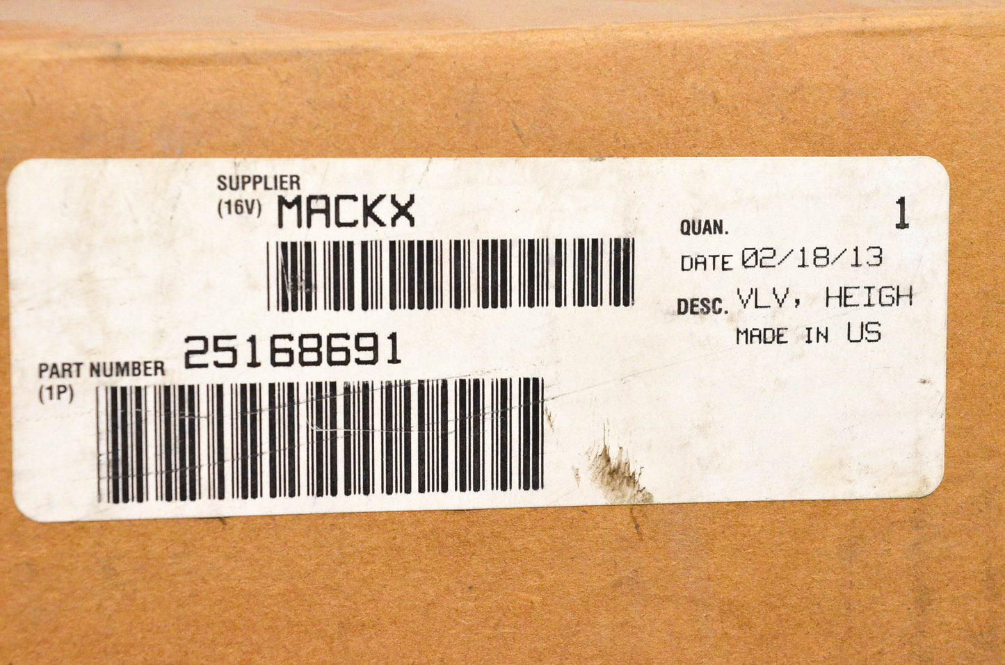 Mack 25168691 Height Control Valve NOS