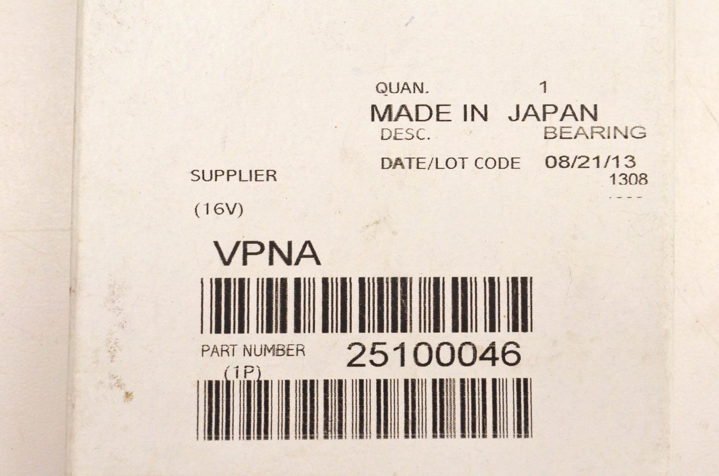 Mack 25100046 Single Row Pilot Bearing NOS